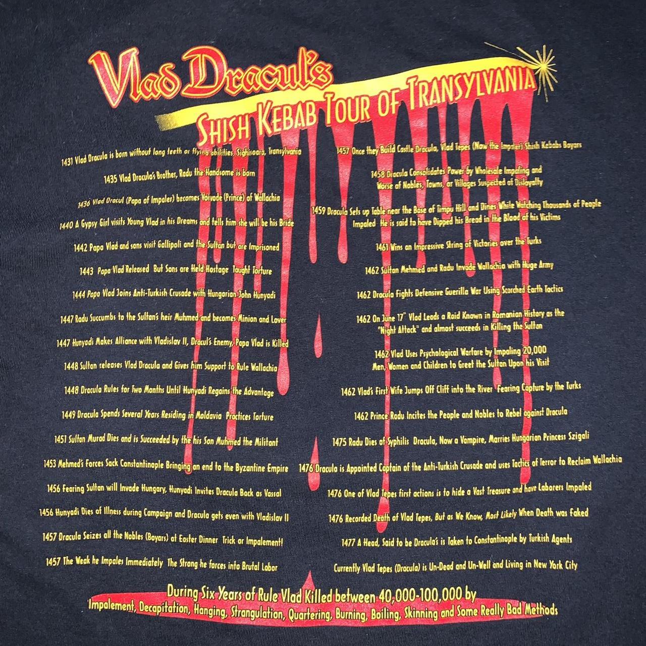 Vlad the Impaler Horror T-shirt Terror T-shirt Vlad 