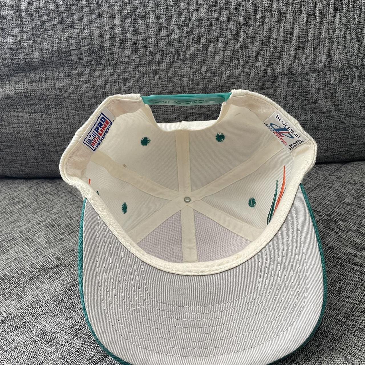 VTG 90s Miami Dolphins Hat Logo Athletic Pro Line Orange Green Diamond  Snapback