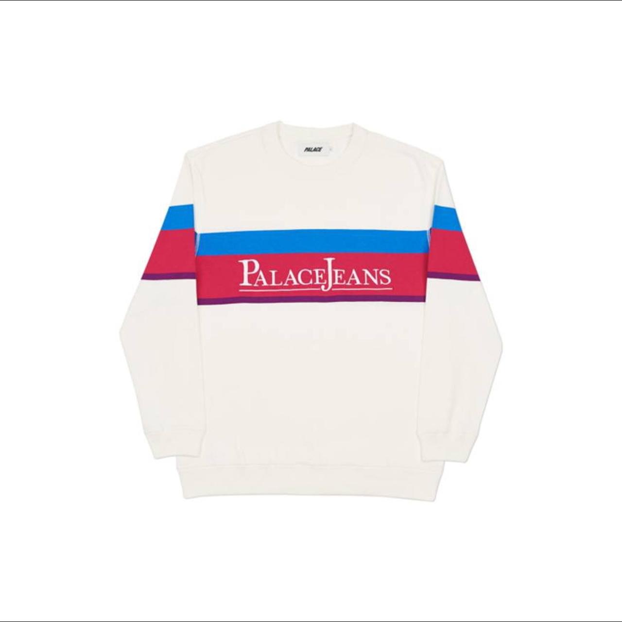 Palace jeans crew neck , 8/10 condition , Size M, White...