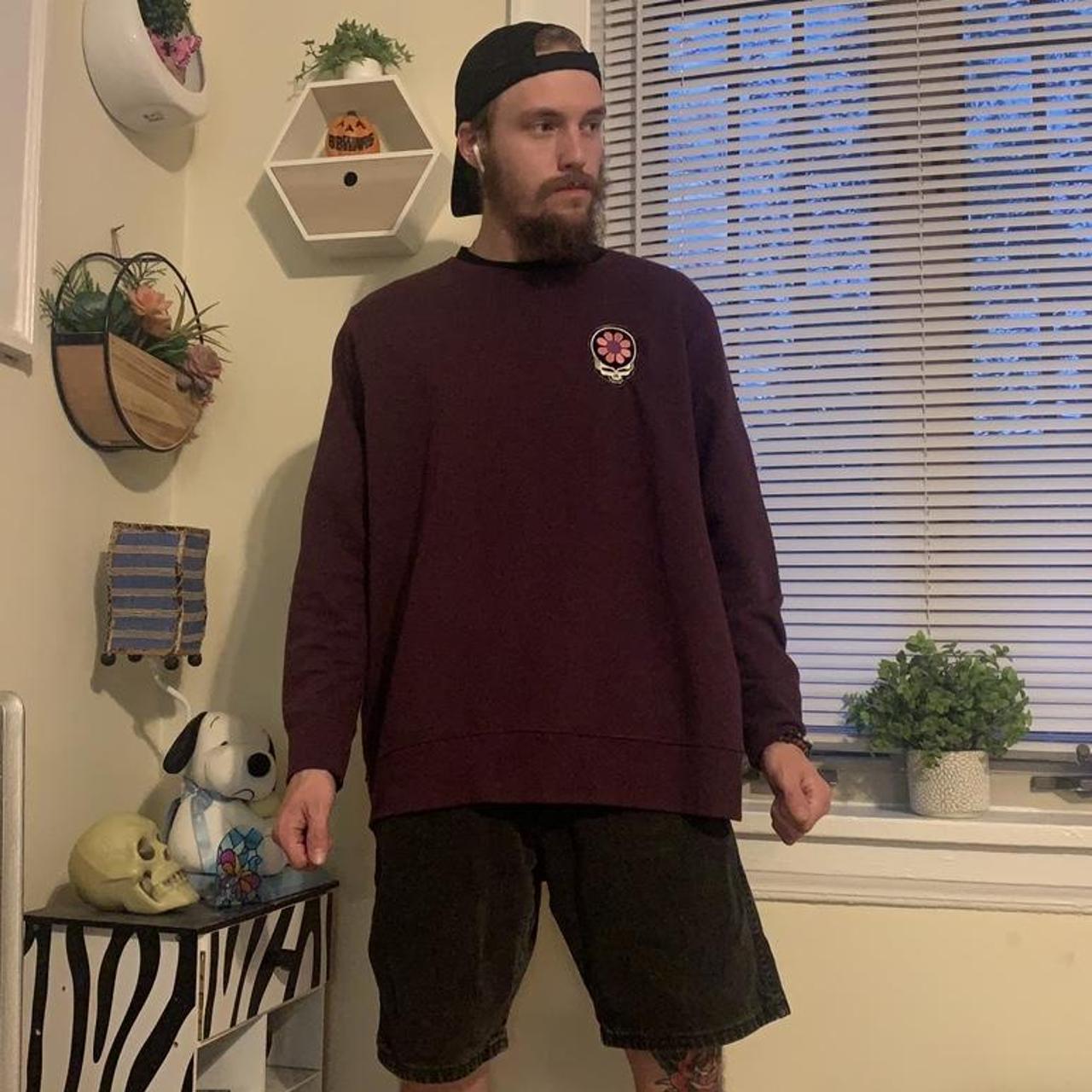 “Oversized Deadhead Crew” Purple JMS 4xl Hanes crew... Depop