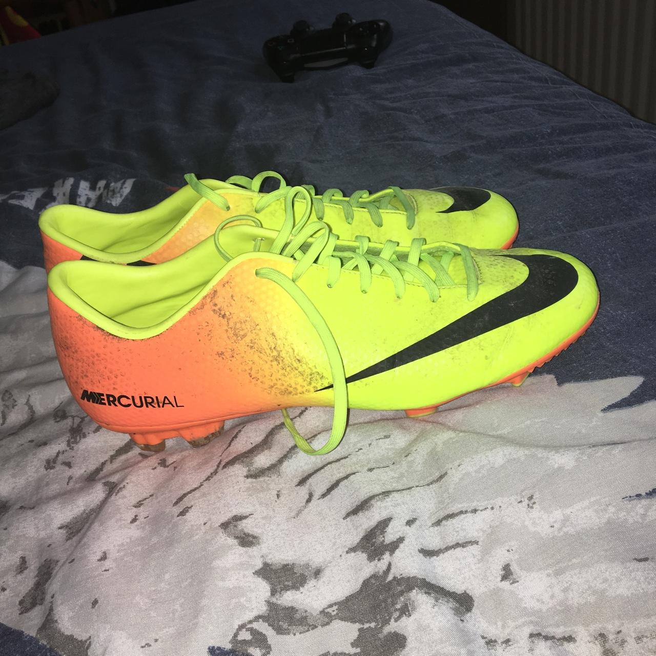 Nike boots size 9.5 worn two or three time, no tears... Depop