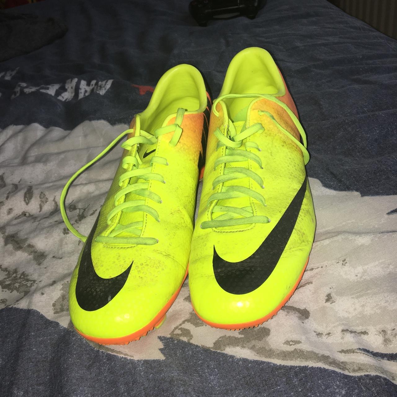 Nike boots size 9.5 worn two or three time, no tears... Depop