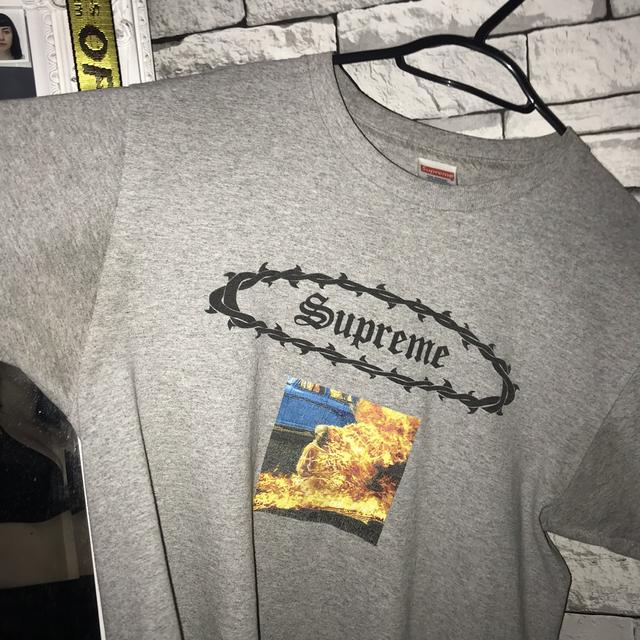 supreme man on fire tee