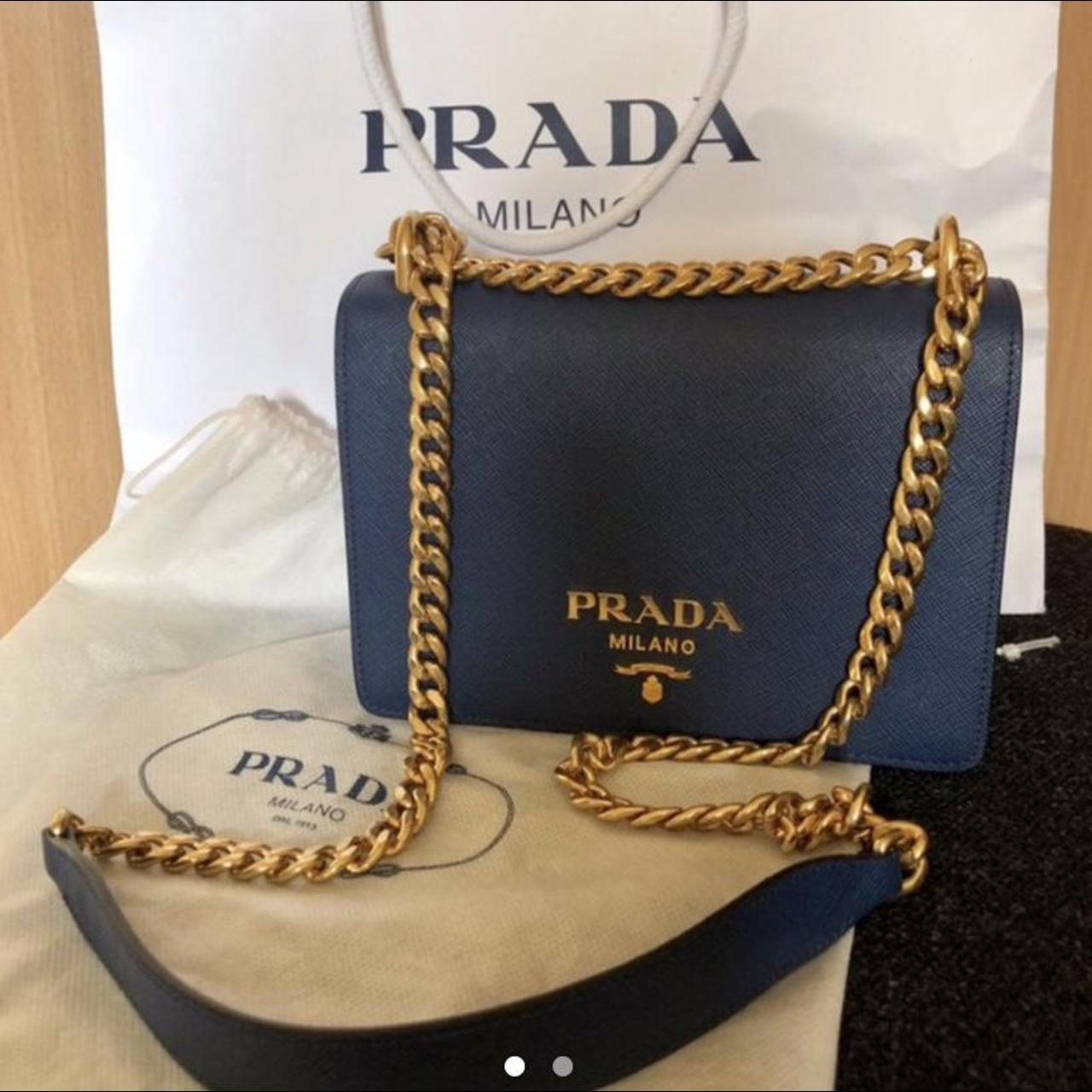 prada saffiano chain