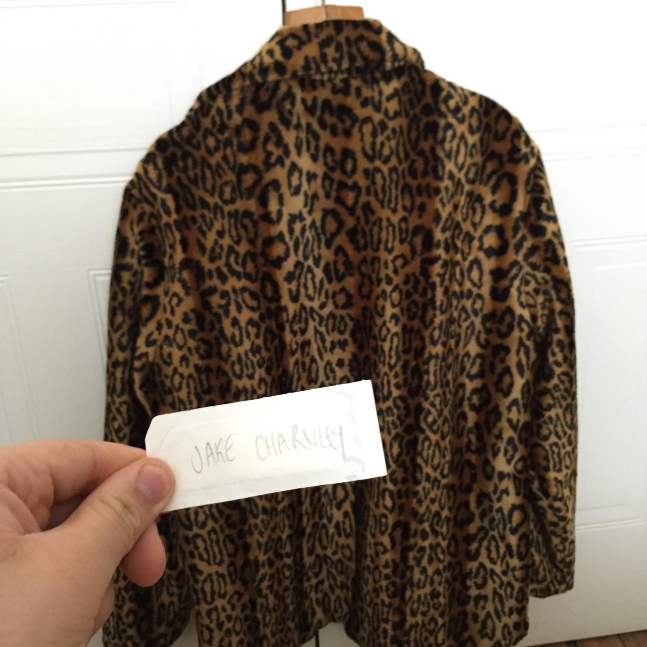 Supreme size Large Leopard Faux Fur Coat UNDER - Depop