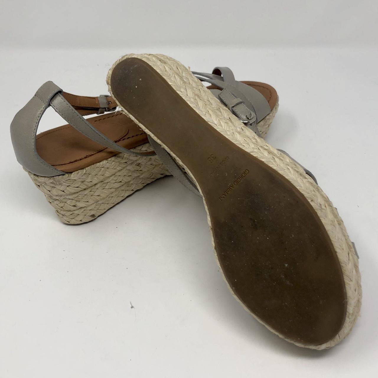 Armani Women's Tan and Grey Sandals (4)