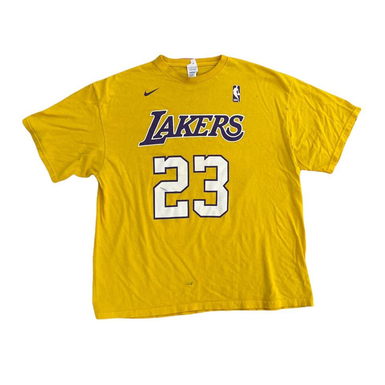 Nike Los Angeles Lakers LeBron James T Shirt 2XL All... - Depop