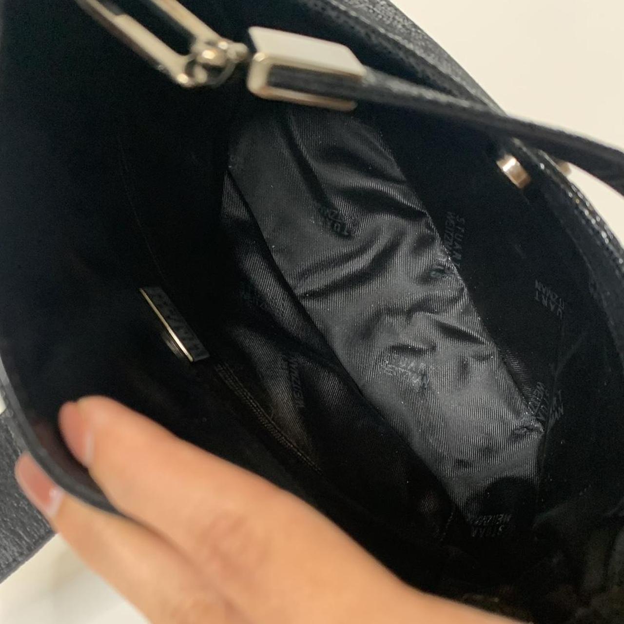 Stuart Weitzman black shiny purse. Dimensions: L... - Depop