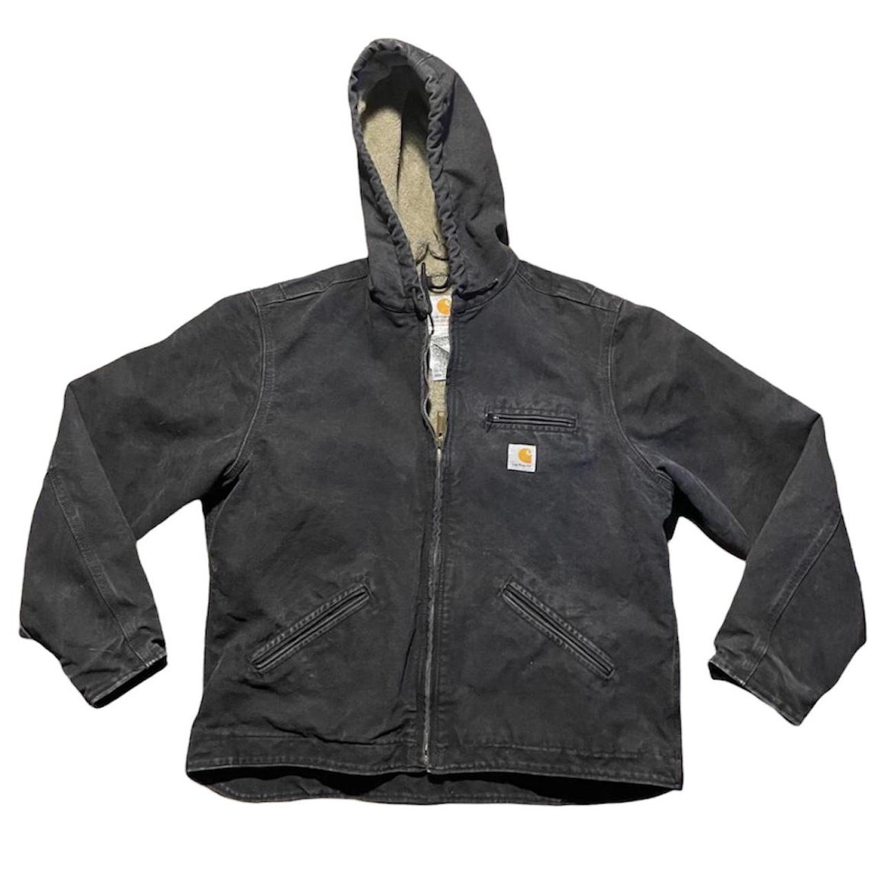 Black Carhartt jacket/coat In great pre-owned... - Depop