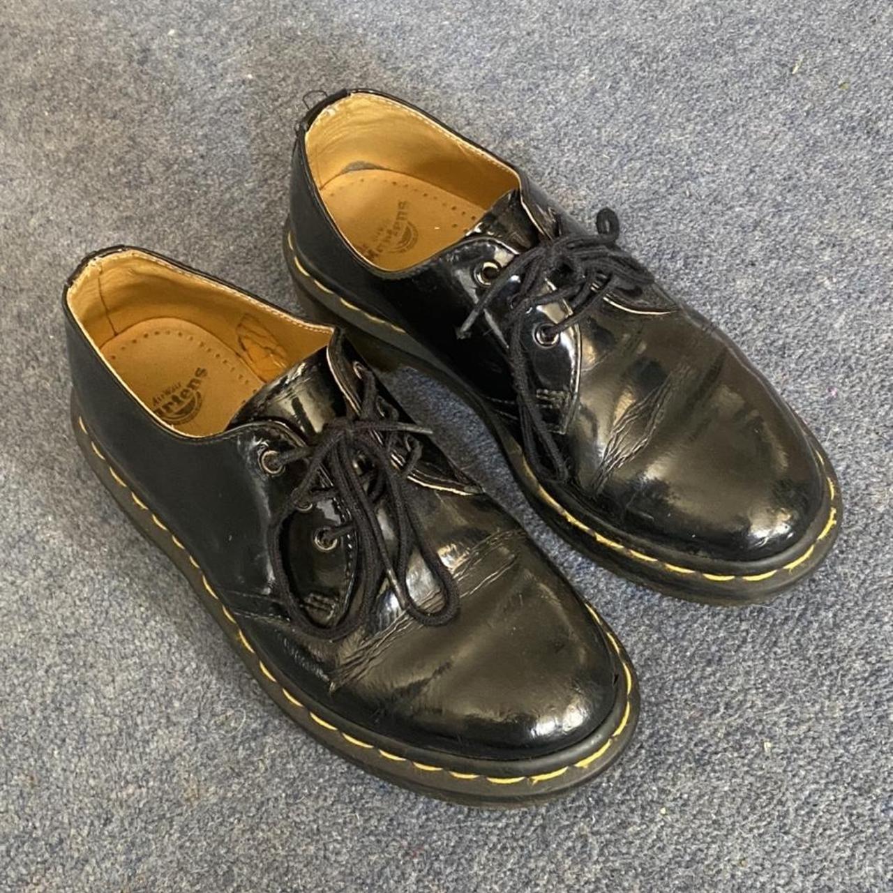 black patent doc martens size 3