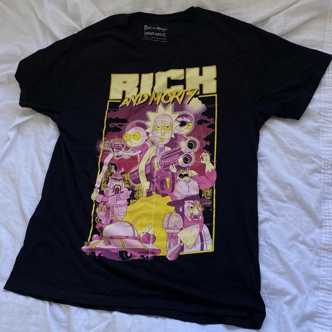 Rick and Morty graphic black t- shirt . Size medium - Depop