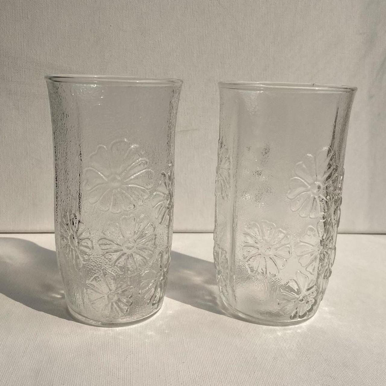 1970s Anchor Hocking Juice Glasses Spring Song... Depop