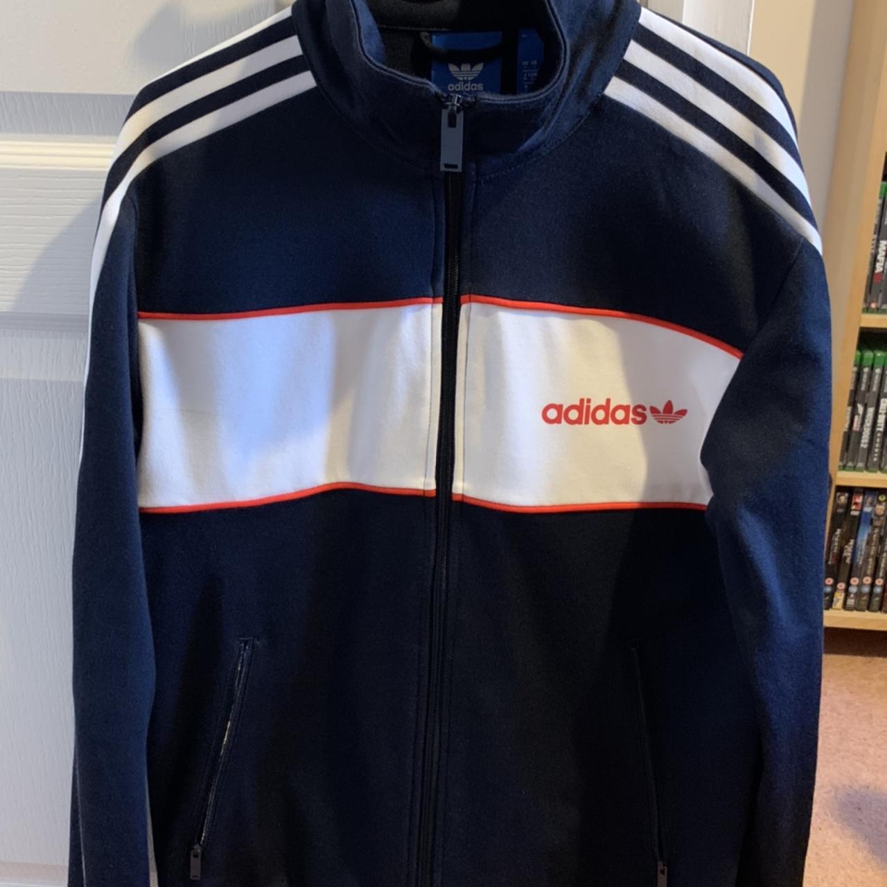 Adidas Tracksuit top in great condition (only wore a... - Depop