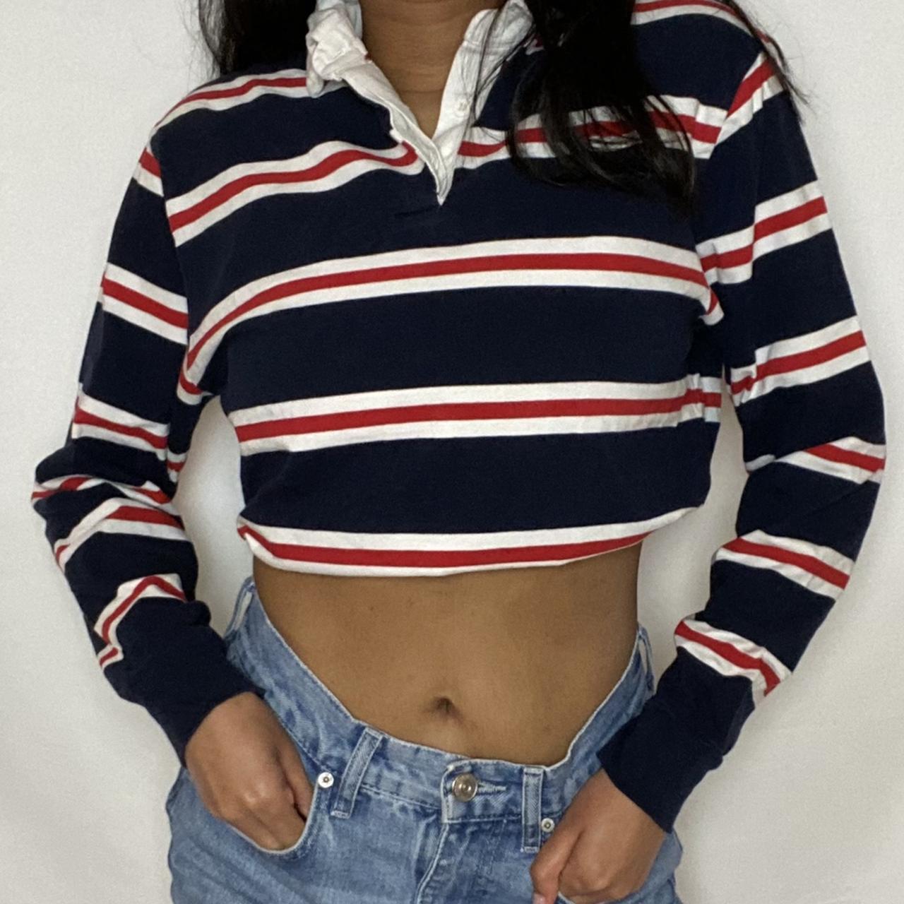 Brandy Melville red crop top. One size. Best fits - Depop