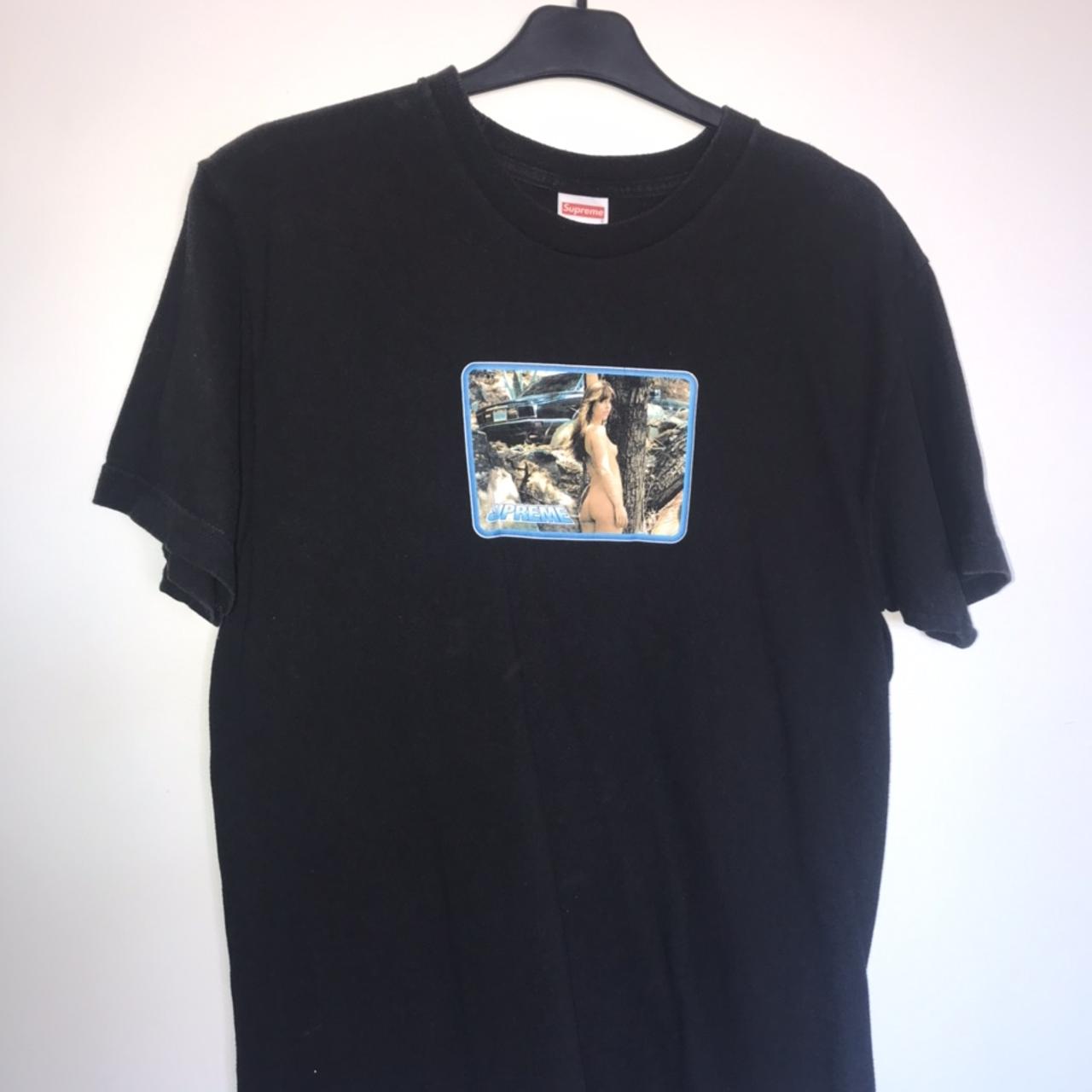 Black Supreme Larry Clark 'naked girl' Tee Good... - Depop