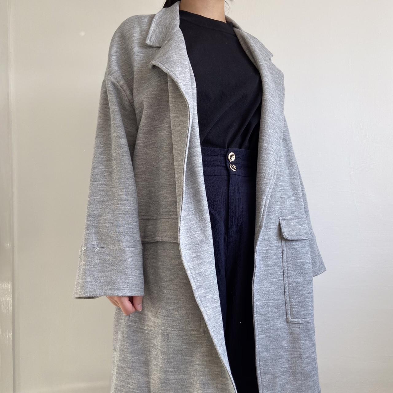 zara oversized coat grey