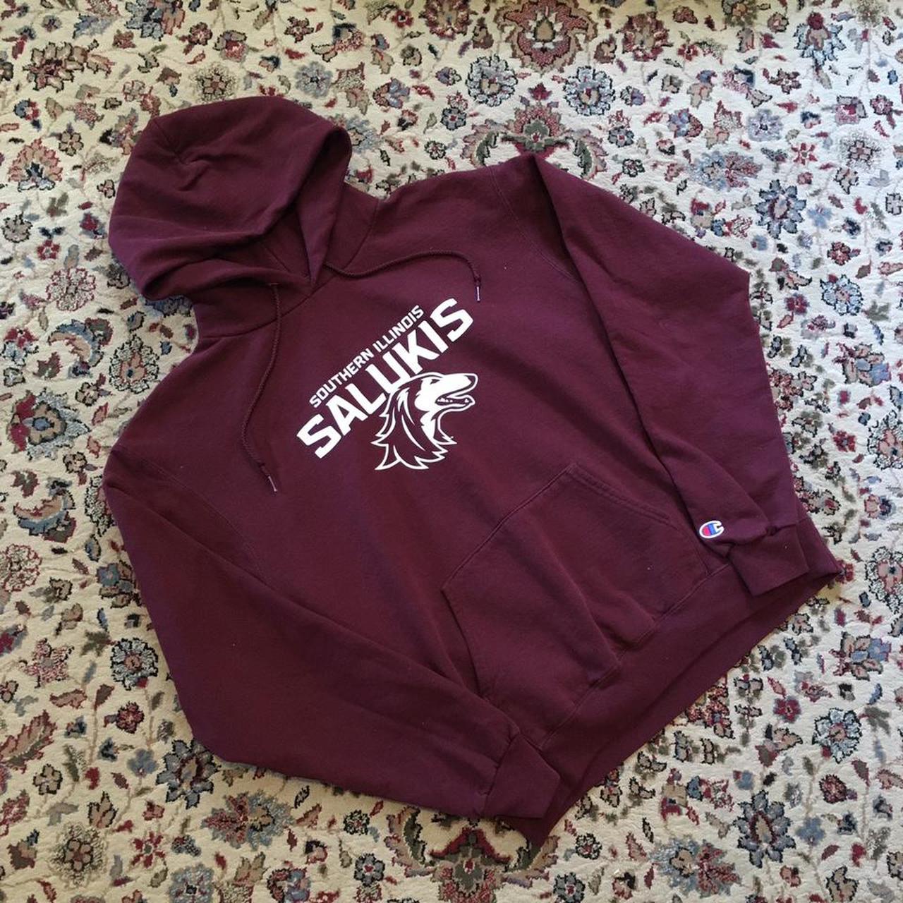 MAROON CHAMPION SOUTHERN ILLINOIS DOG HOODIE... Depop