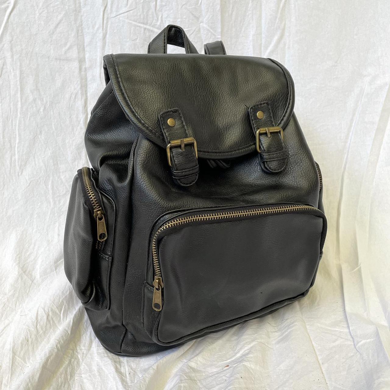 leather like backpack