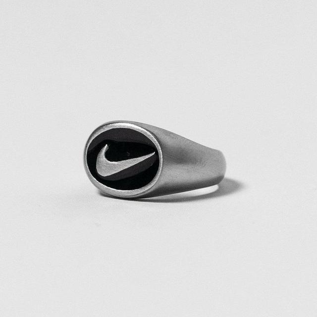 True Vintage Nike Swoosh Ring Silver (arrived today... - Depop