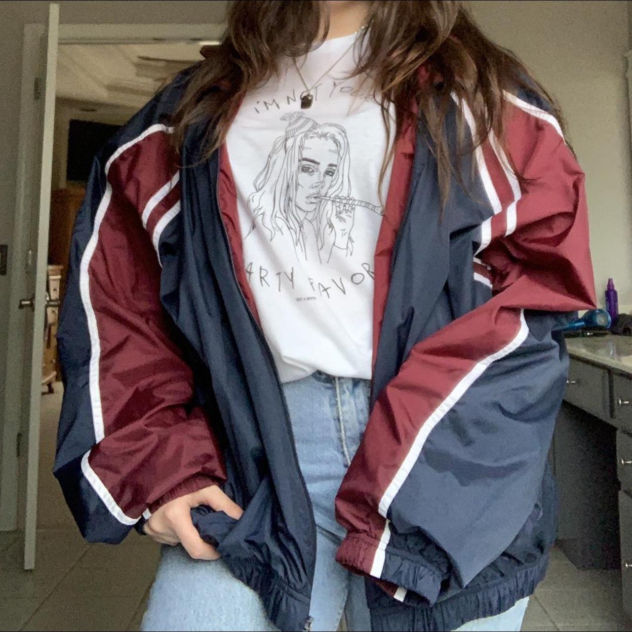 Women's Blue and Red Jacket | Depop