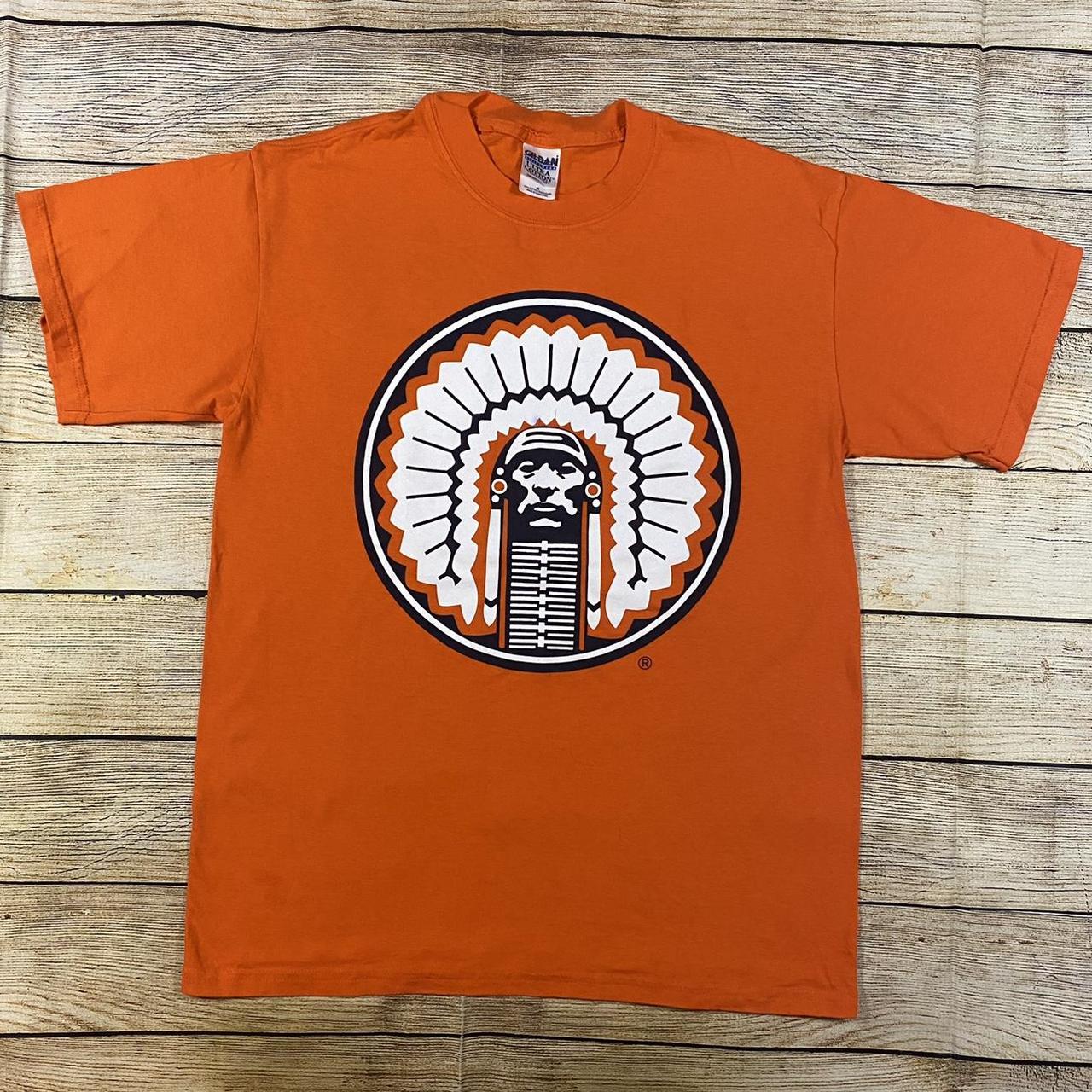 ncaa-men-s-orange-and-blue-t-shirt-depop