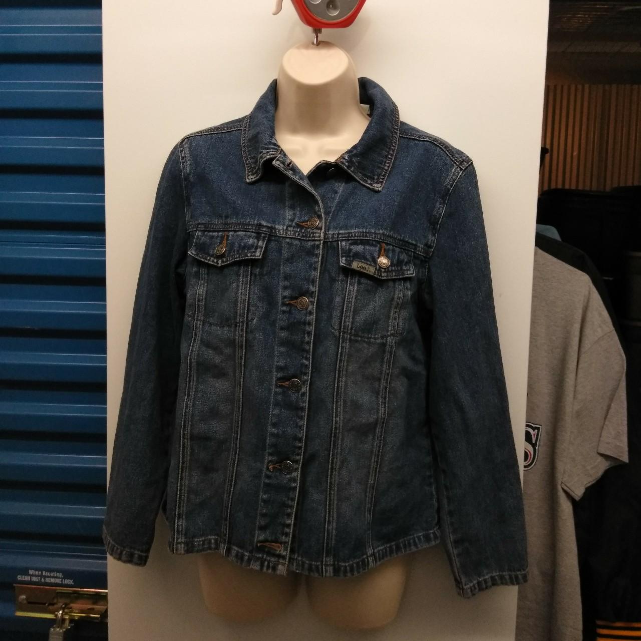 Light weight denim jacket style shirt women's medium... - Depop