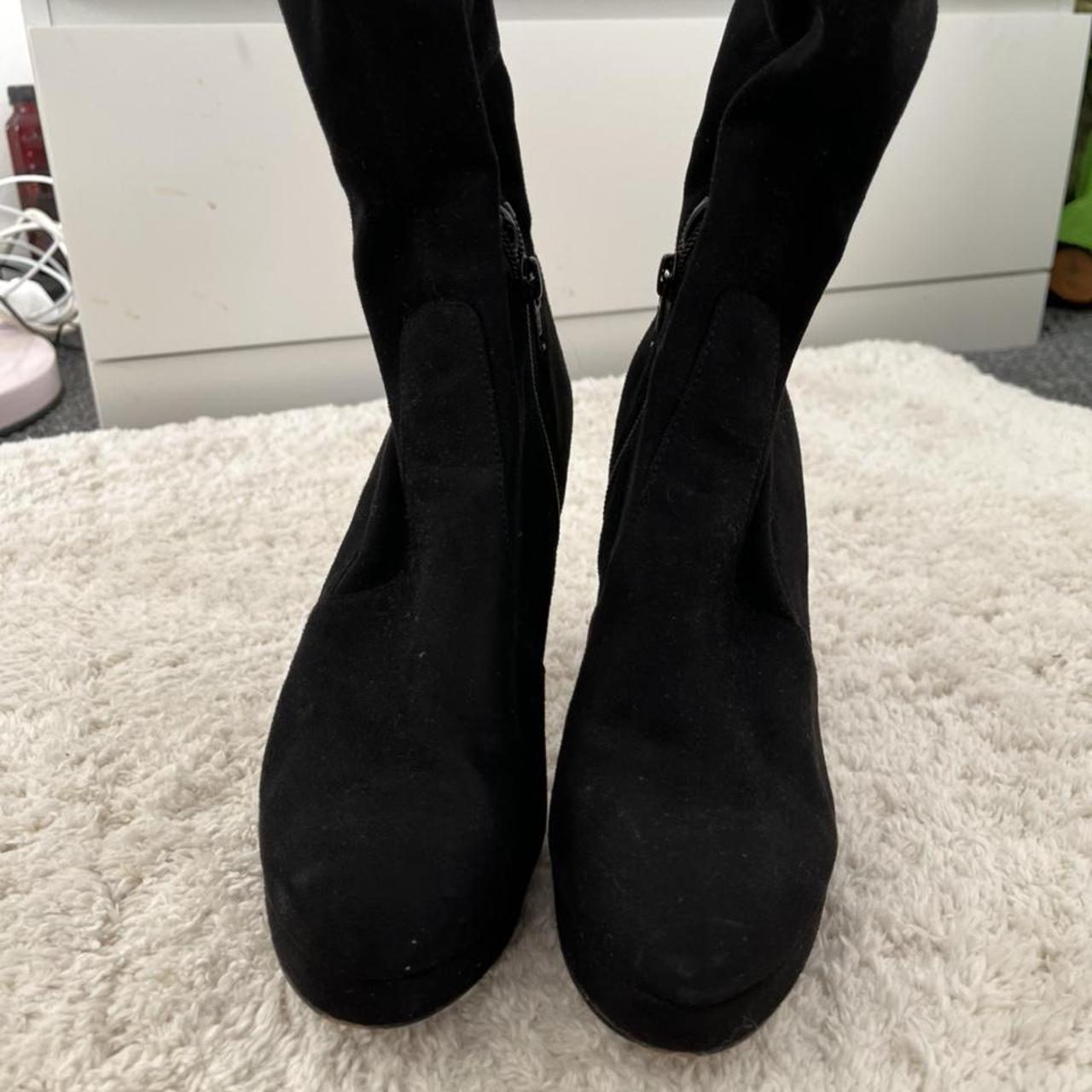 Aldo suede black ankle boots. Sock boot 👢... - Depop