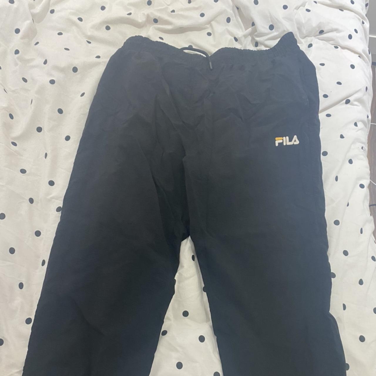 Fila waterproof tracksuit bottoms/ joggers Size... Depop