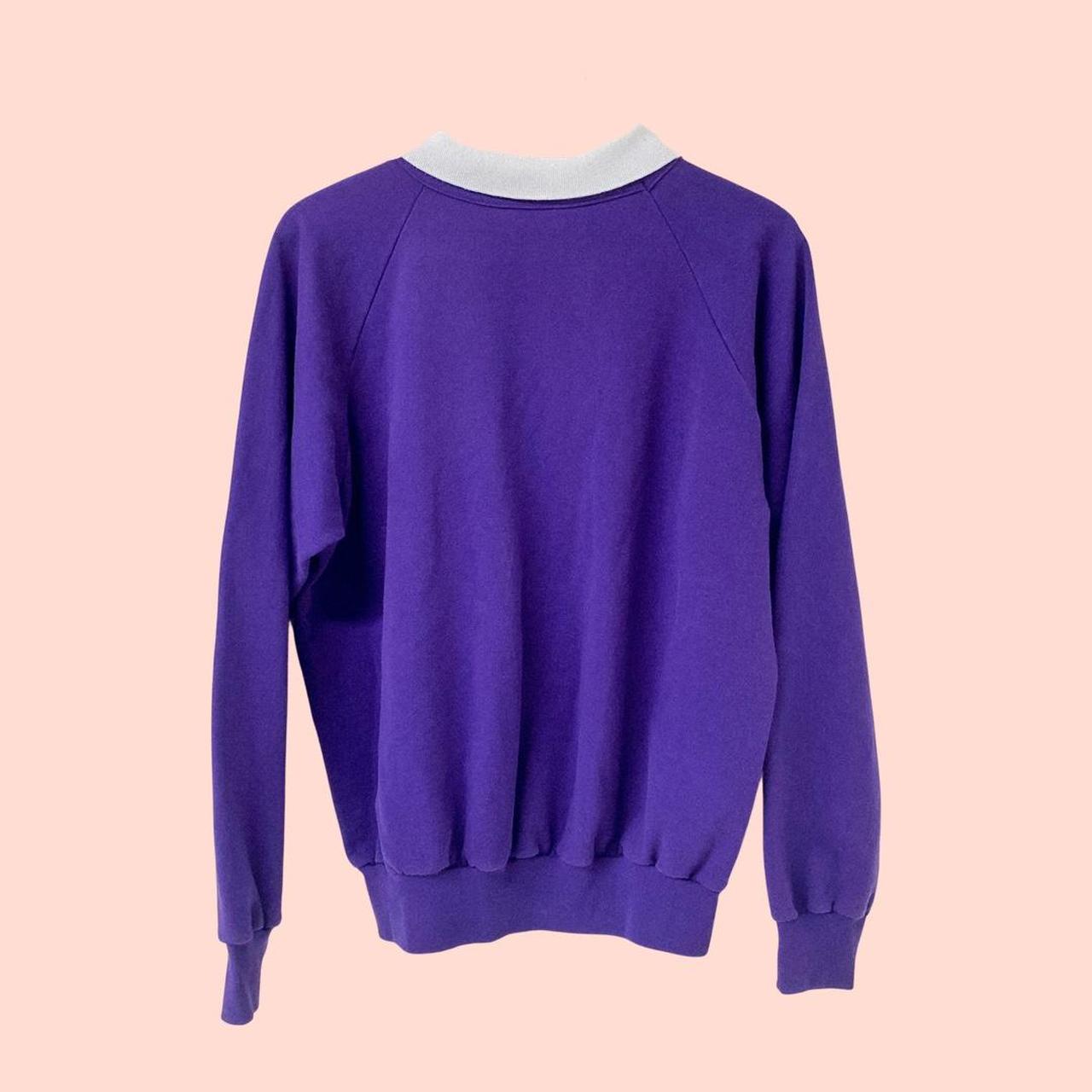 Vintage purple crewneck sweatshirt with attached... - Depop