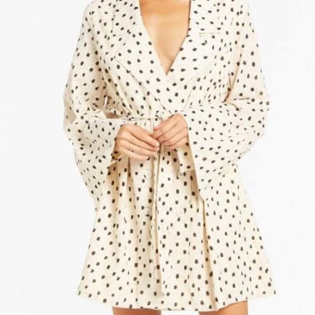 Zulu & Zephyr Speckle Shirt hotsell Dress in Ivory Polka Dot