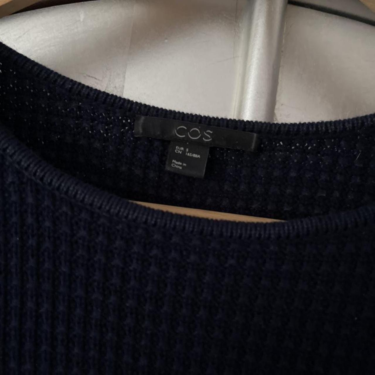 COS Women's Navy Jumper | Depop