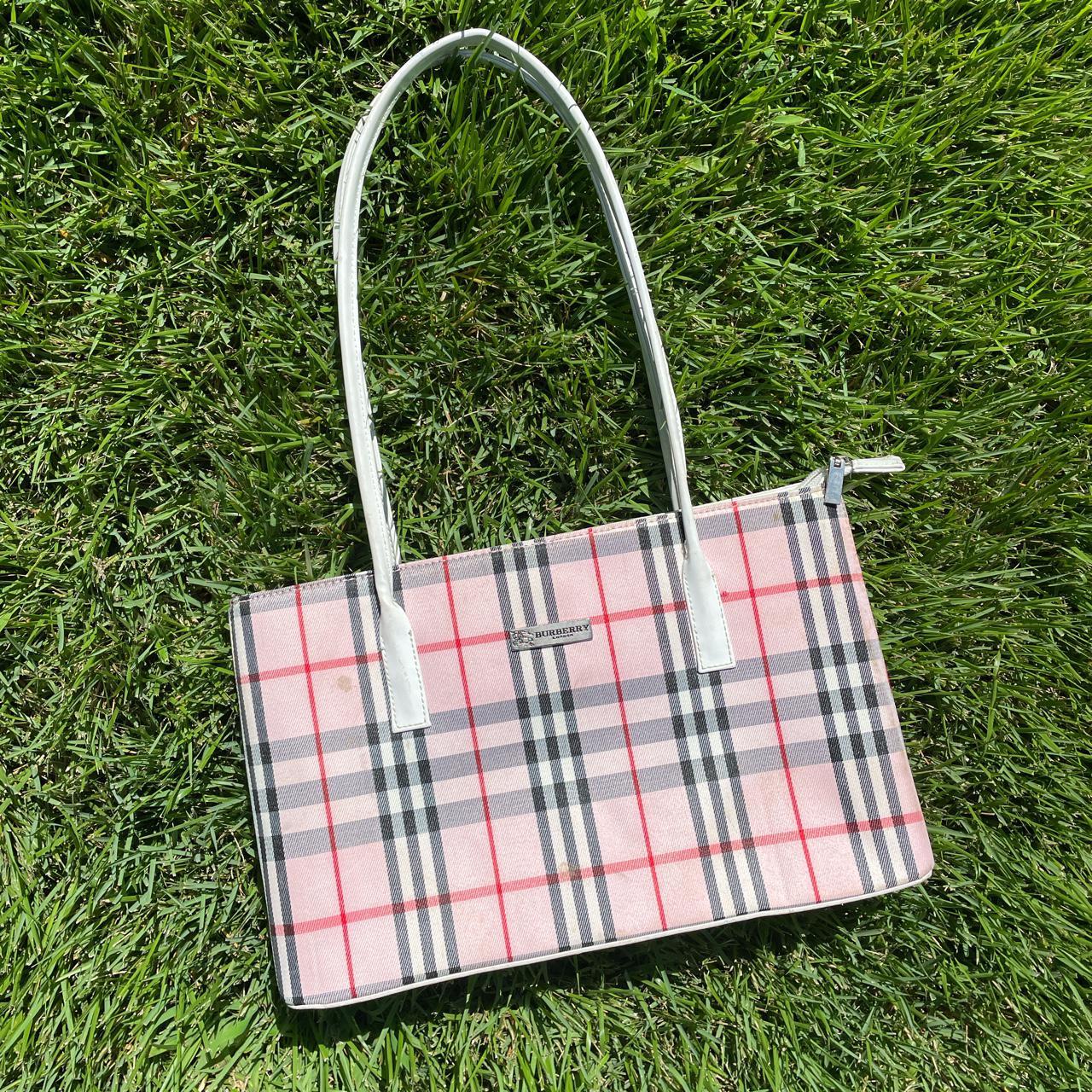 burberry pink plaid handbag