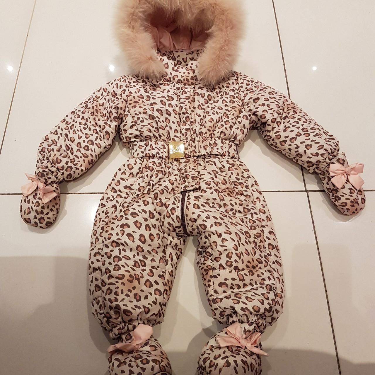 Leopard print outlet baby snowsuit