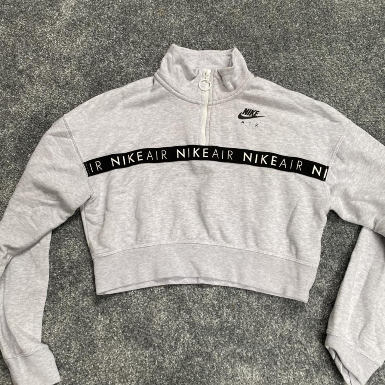 nike women's air half zip crop pullover