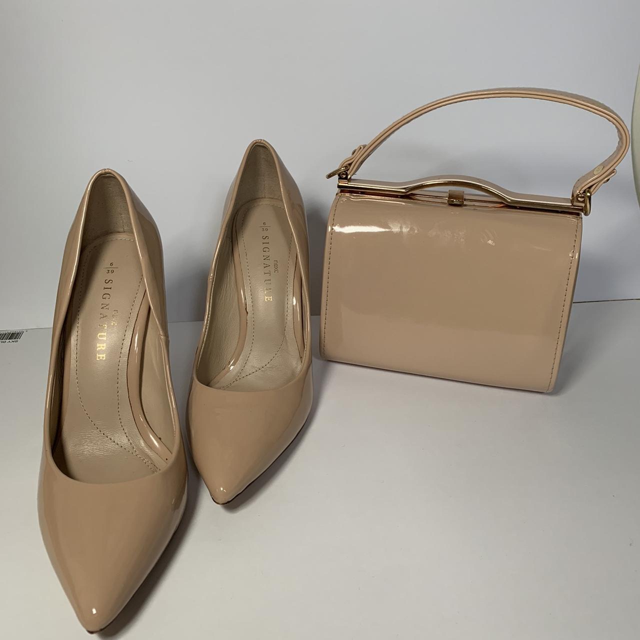 nude shoes and handbag