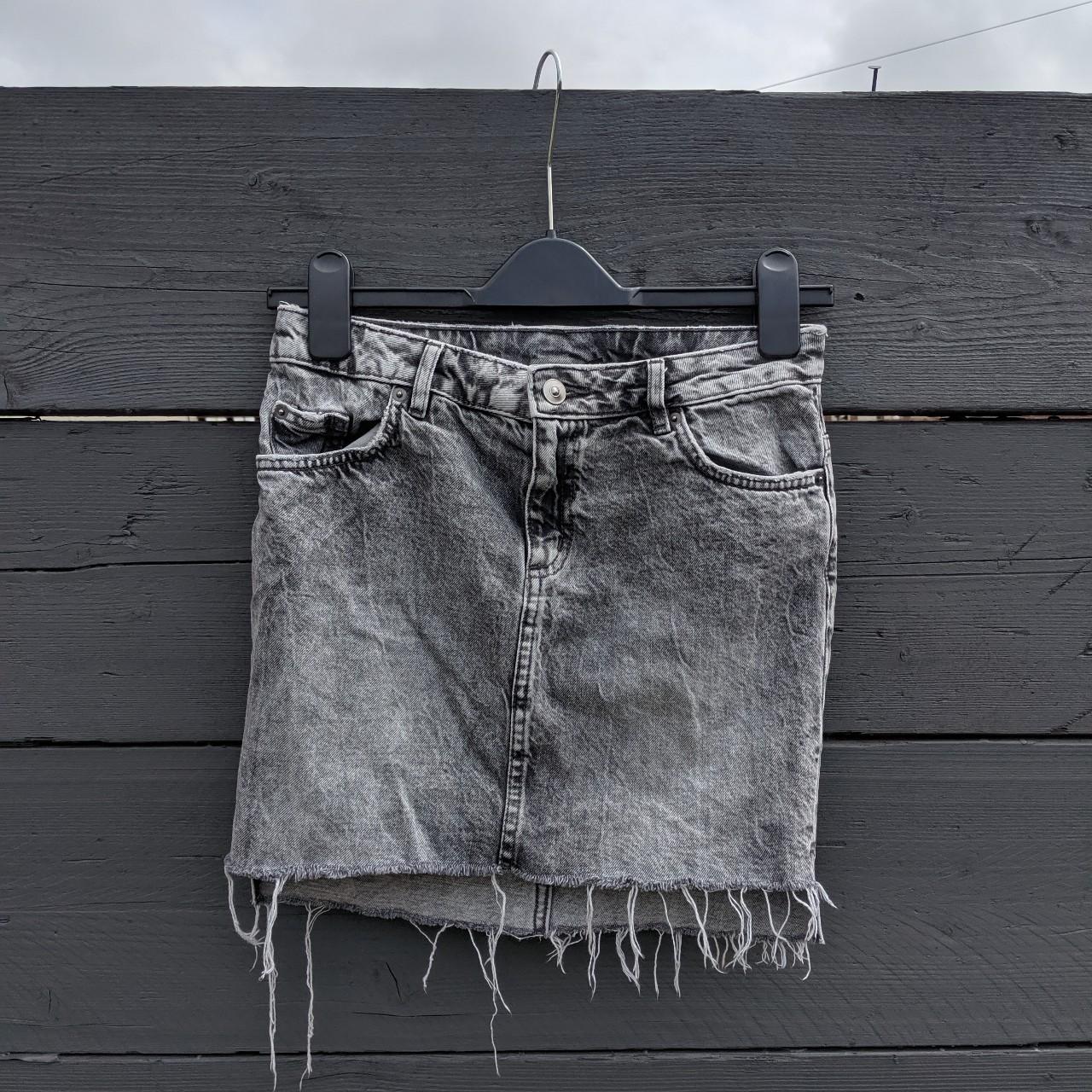 Denim Skirt Gray Skirt H&m Grey Hm Black Denim Skirt H&M Black