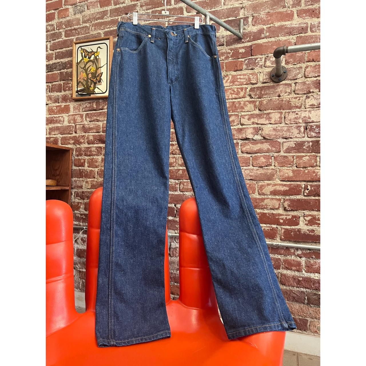 70s Slate Blue High Waist Pants  Mens Small Womens  Flying Apple  Vintage  Los Angeles CA