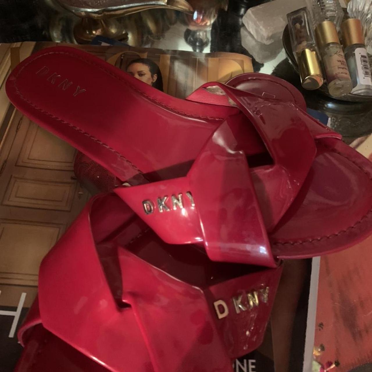 DKNY red sandals Only worn once Bought at Macy s Depop