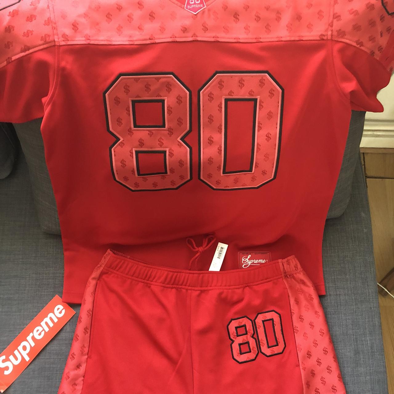 Supreme Monogram Football Jersey Red