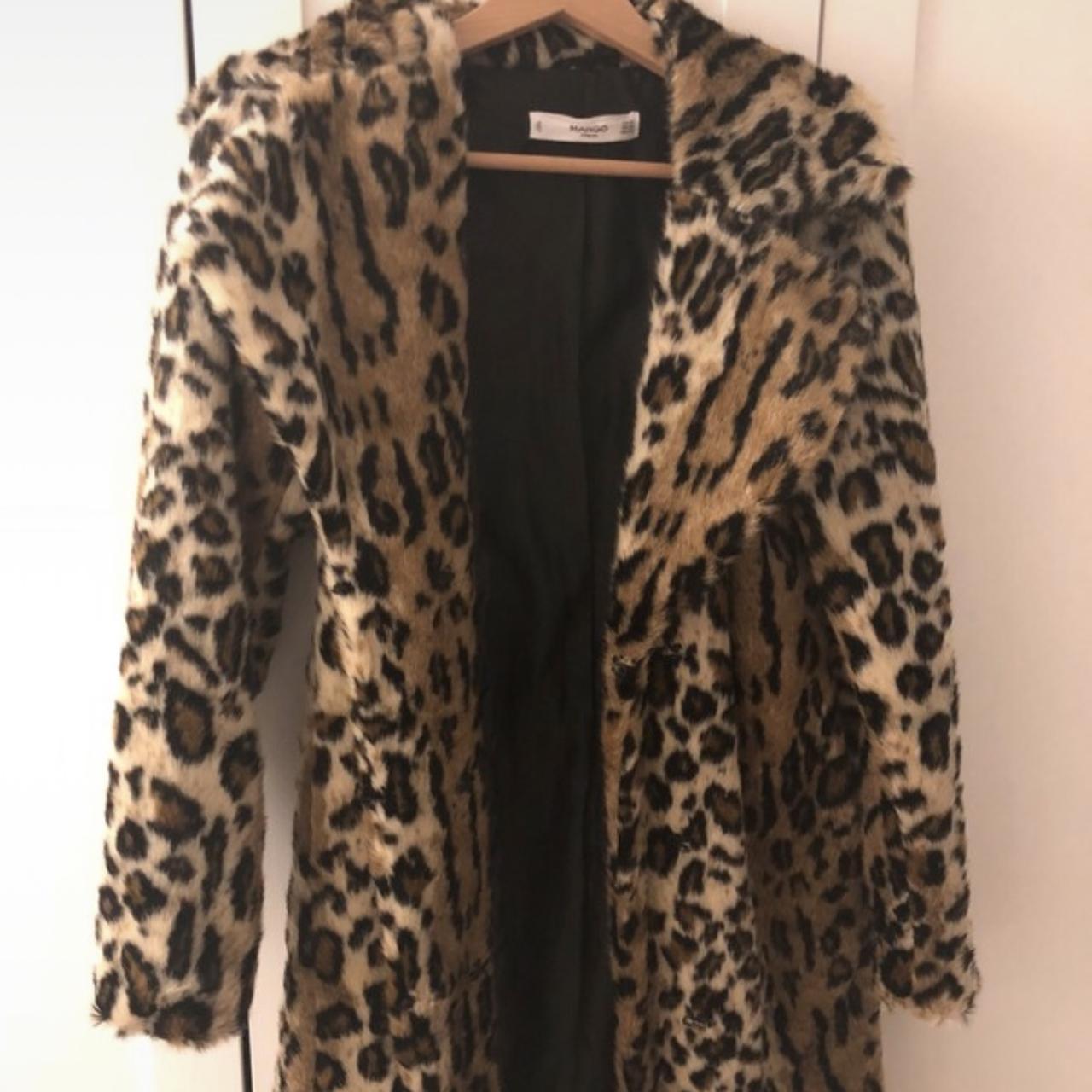 Leopard coat clearance mango