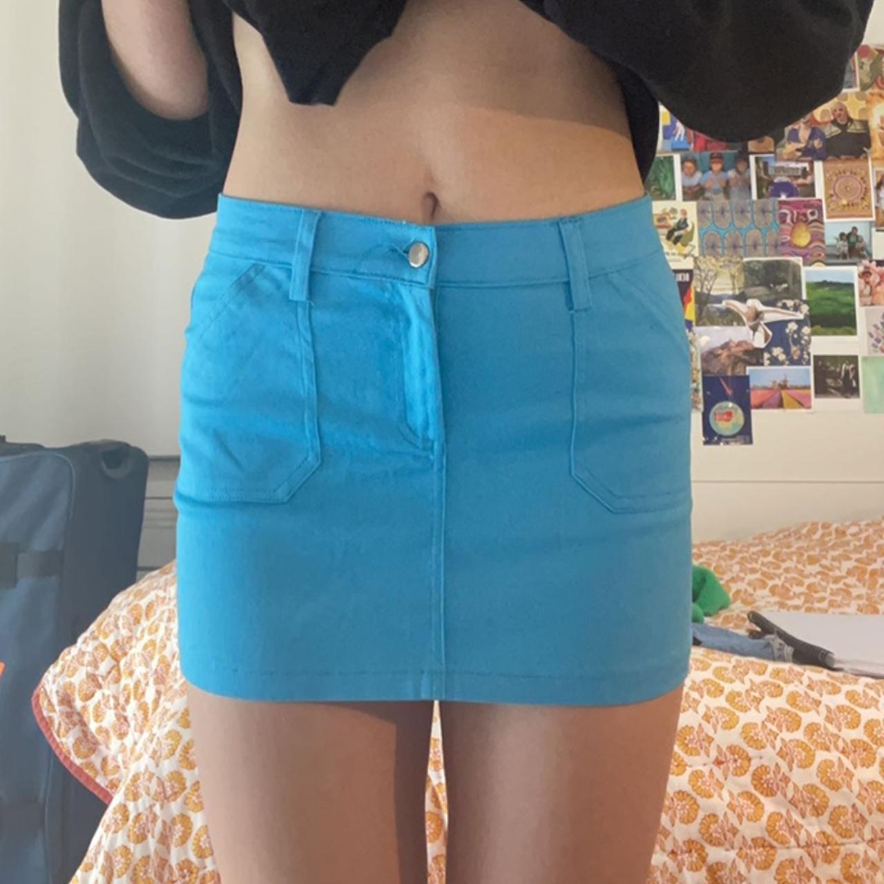 Cutest blue mini skirt. Love it so much but it’s... - Depop