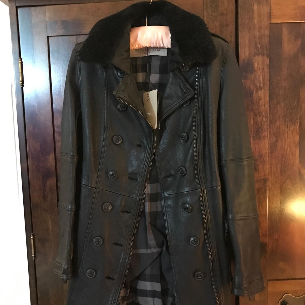 Burberry Brit lambskin leather jacket Fur