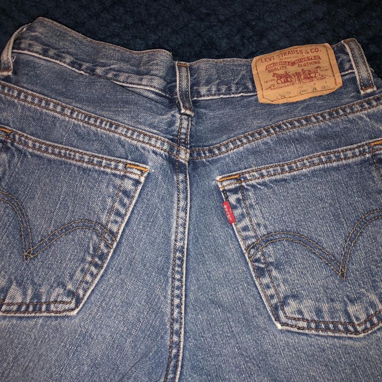 Cute Blue Thrifted Levi relaxed fit jeans size 12... Depop