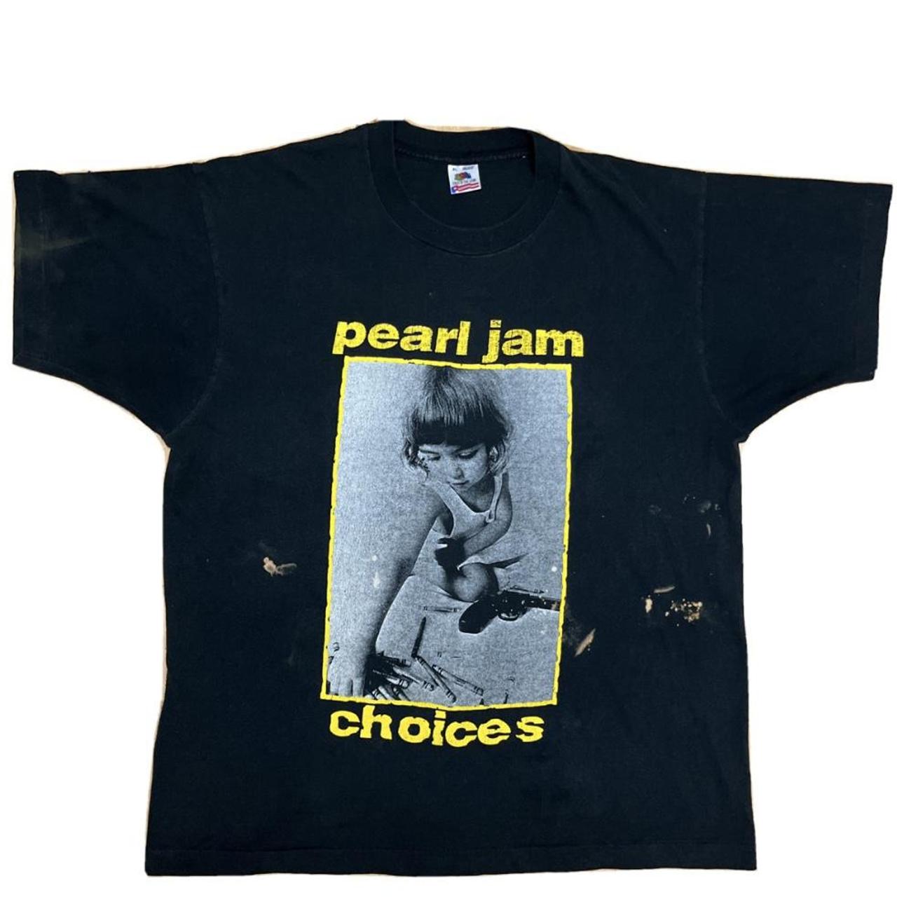 Vintage 1992 Pearl Jam choices t shirt size - Depop