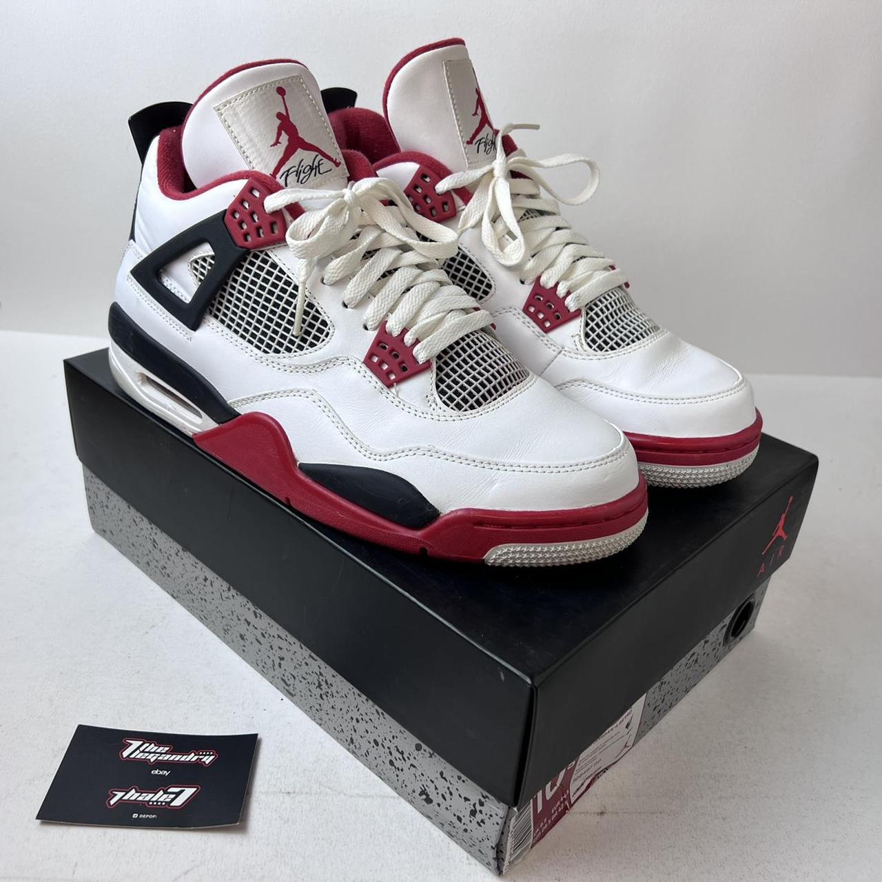 aged jordan 4 fire red