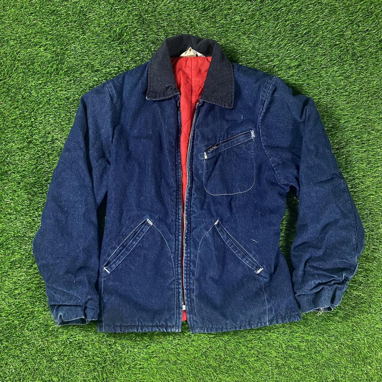 American Vintage Women's Navy Jacket Depop