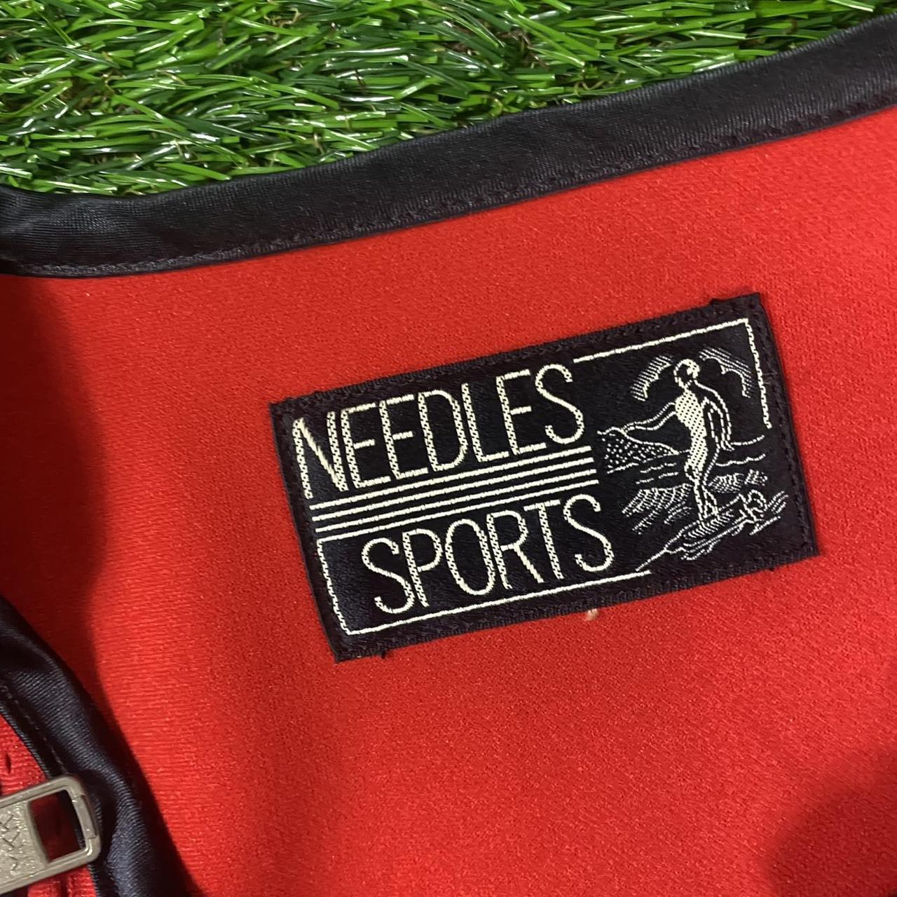 Needles Men's Red and Black Gilet (4)