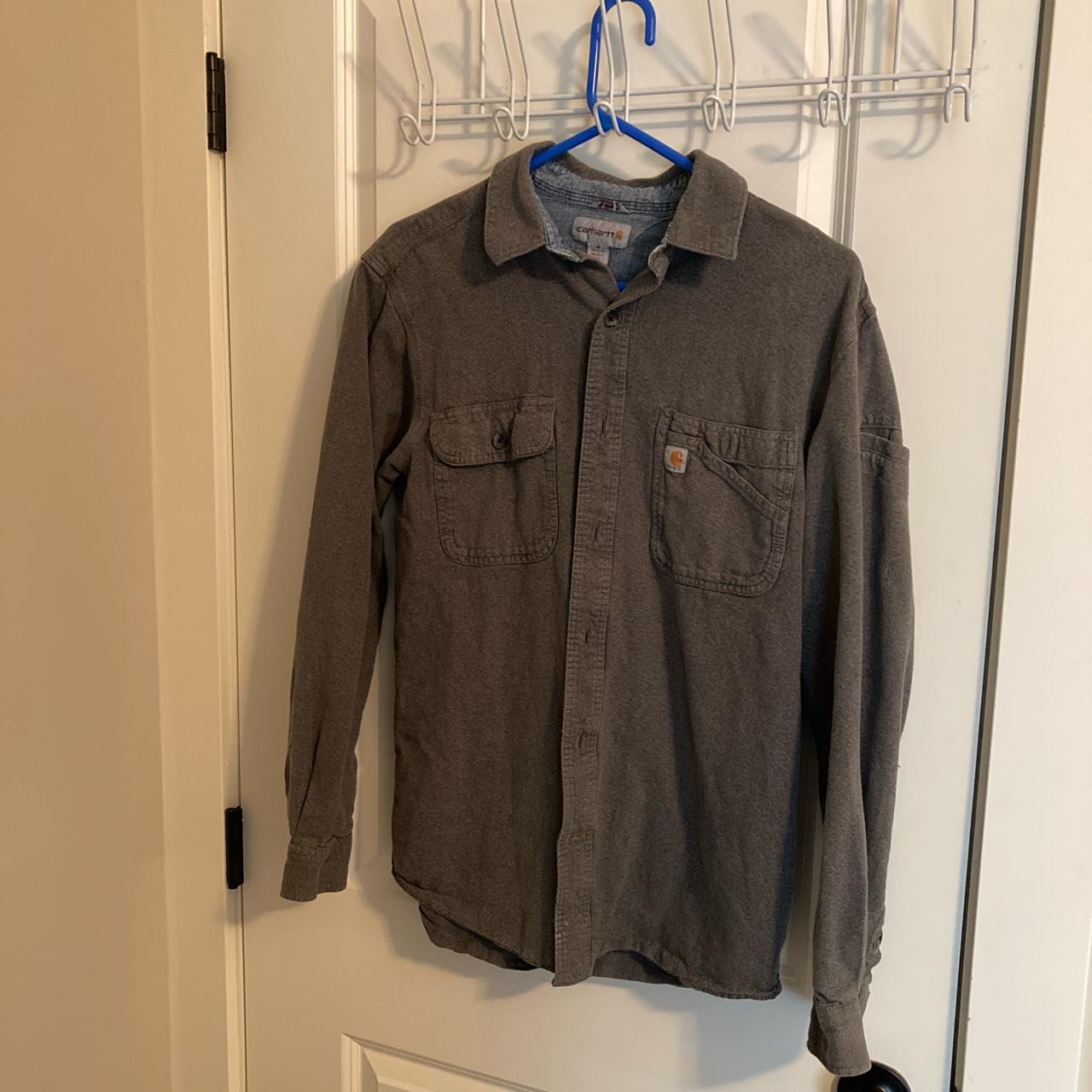 Carhartt button up shirt good condition no rips no... - Depop