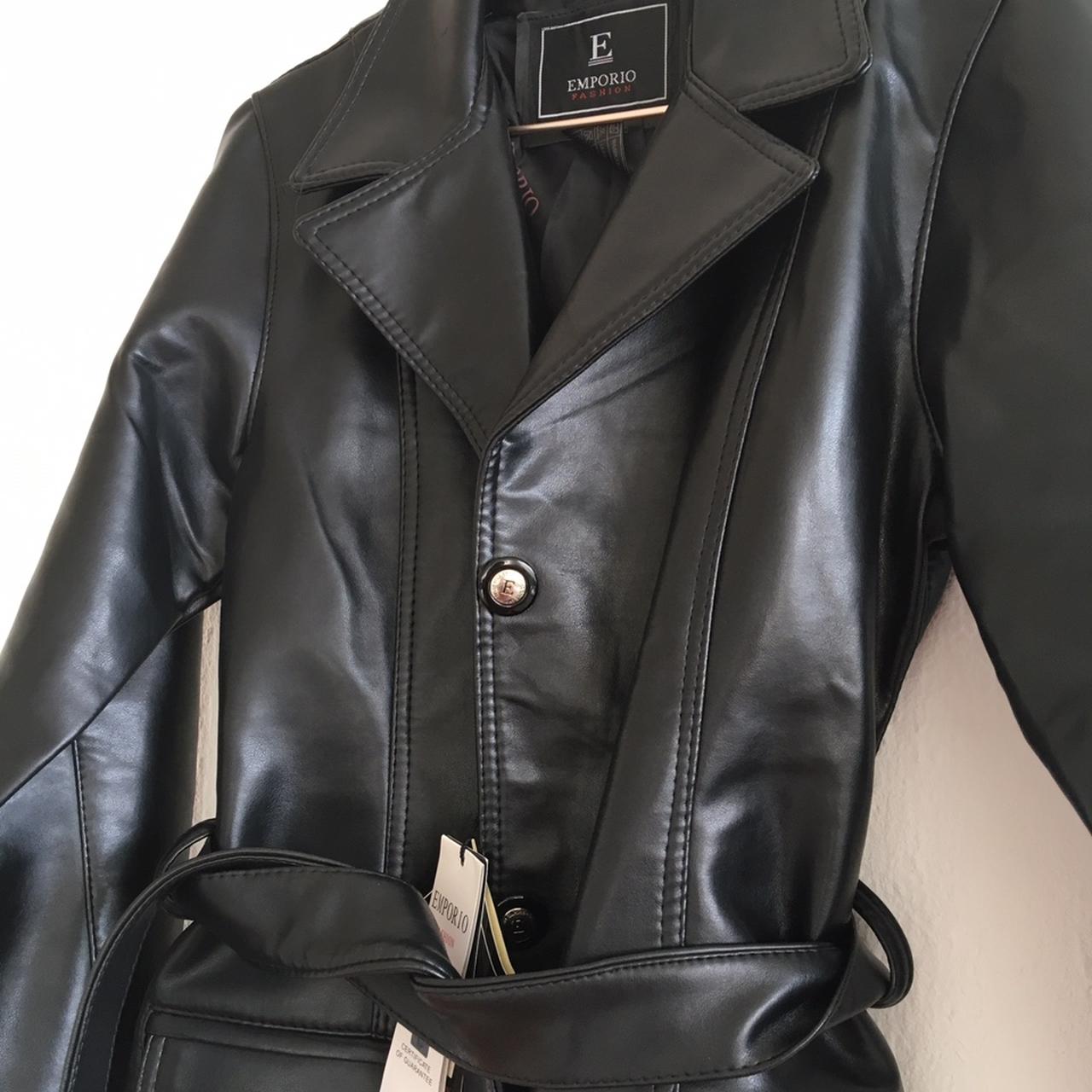 Emporio fashion leather clearance jacket