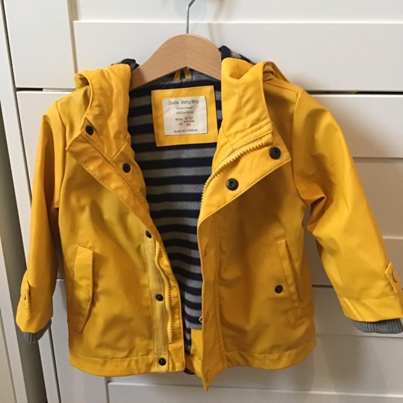 zara yellow rain jacket